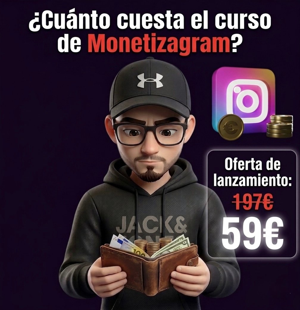 Cuánto cuesta Monetizagram: oferta de lanzamiento de 197€ a 59€
