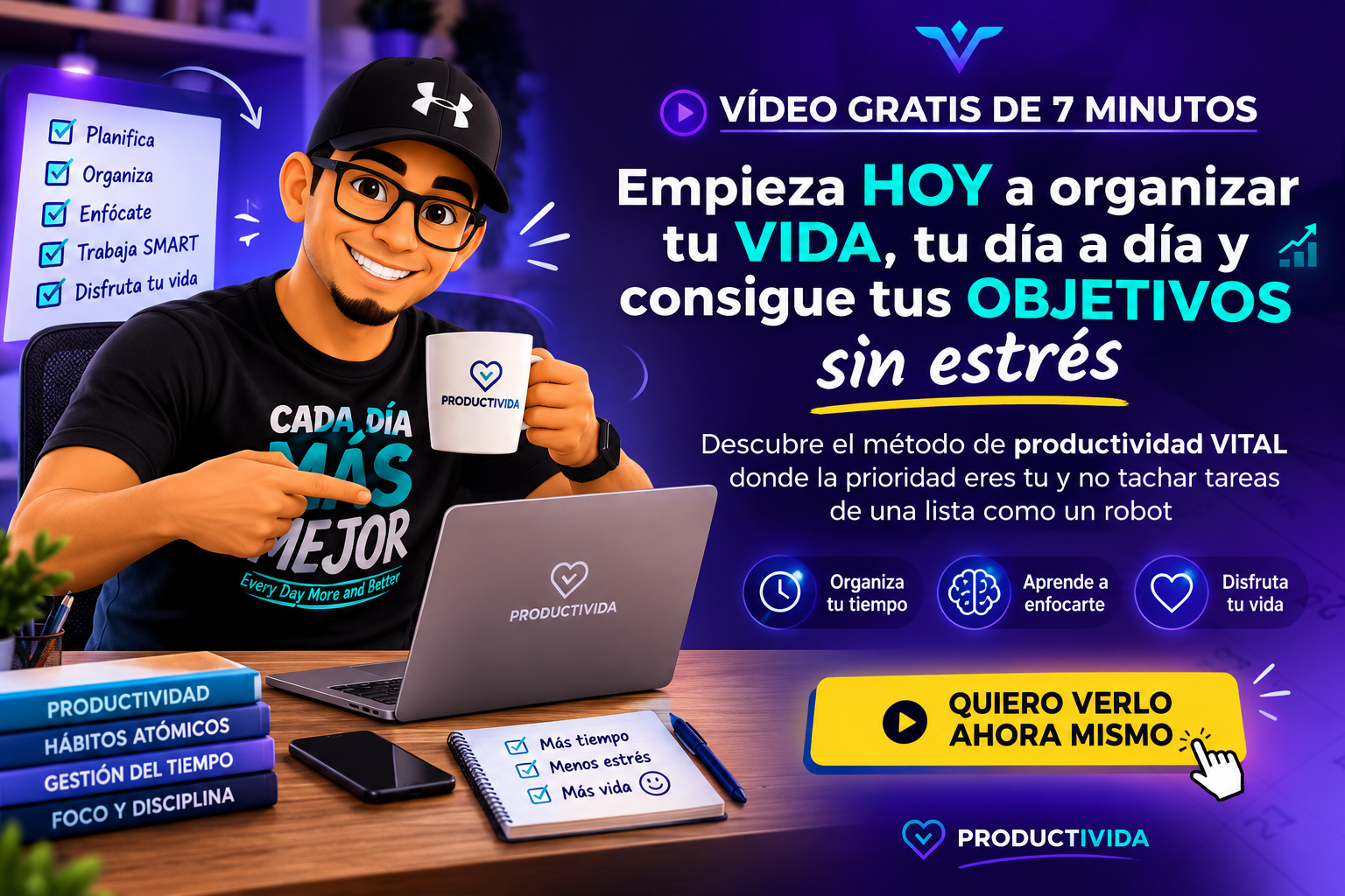 Accede al vídeo gratis de 7 minutos de PRODUCTIVIDA con Isa y Juanmi