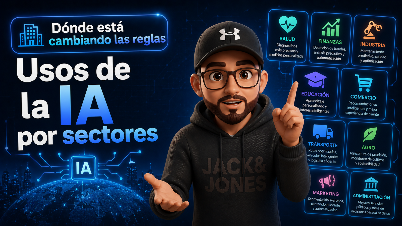 Usos de la inteligencia artificial por sectores