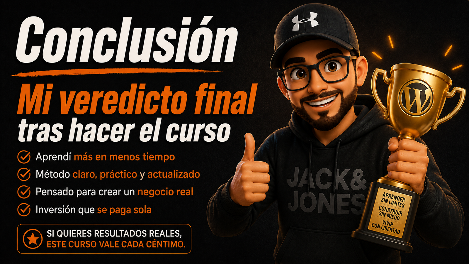 Mi veredicto final del curso WordPress Academy — Aprender Sin Límites