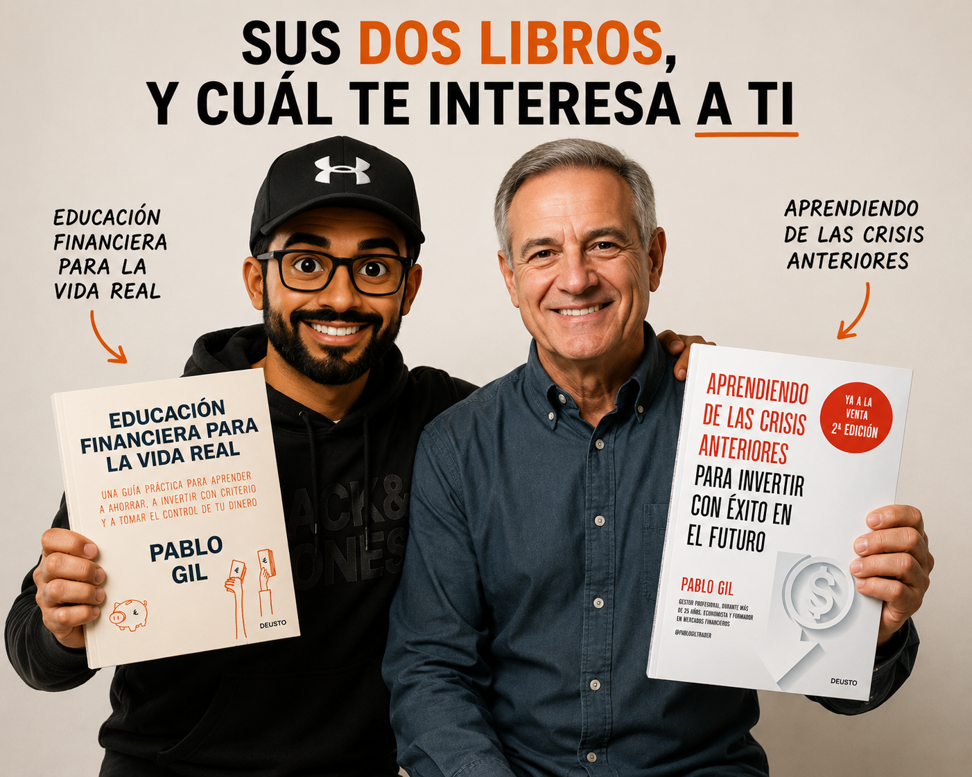 Los dos libros de Pablo Gil: Educación financiera para la vida real y Aprendiendo de las crisis anteriores