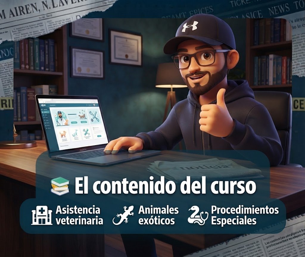 Contenido del curso de auxiliar de veterinaria y animales ex&oacute;ticos de FD Academy Pro