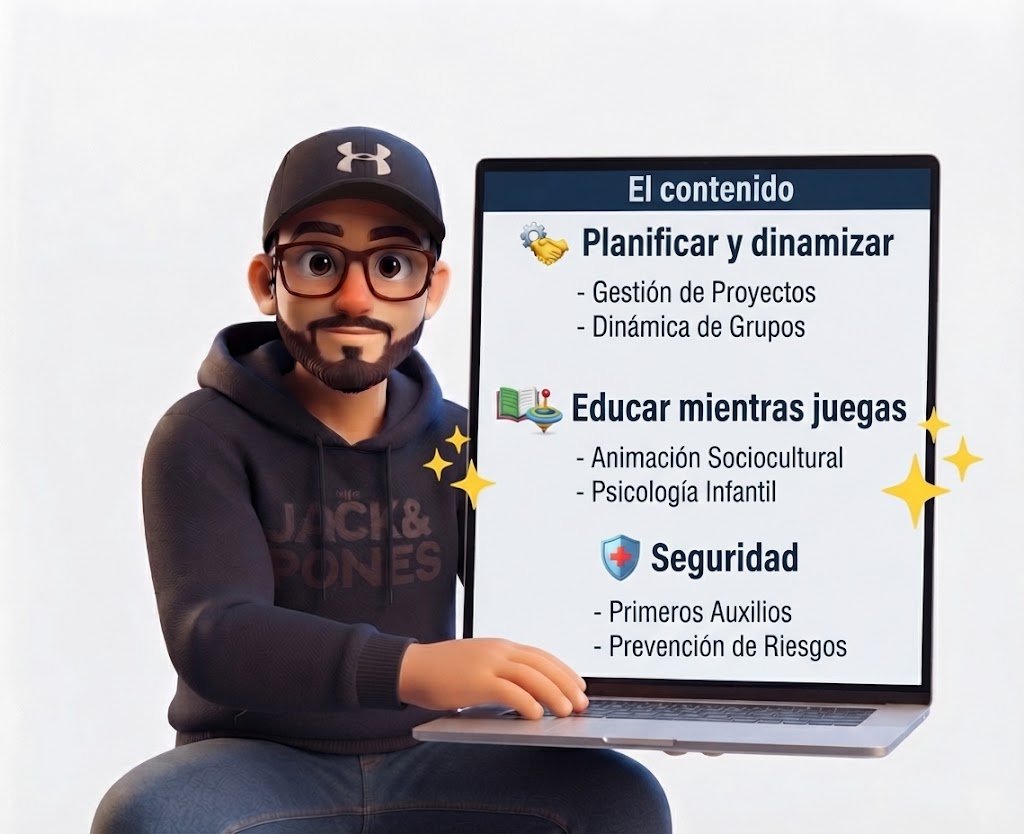 Contenido del curso de animador de tiempo libre infantil y juvenil de FD Academy Pro