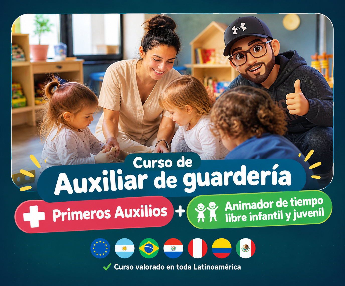 Auxiliar de Guardería Pack formativo de FD Academy Pro