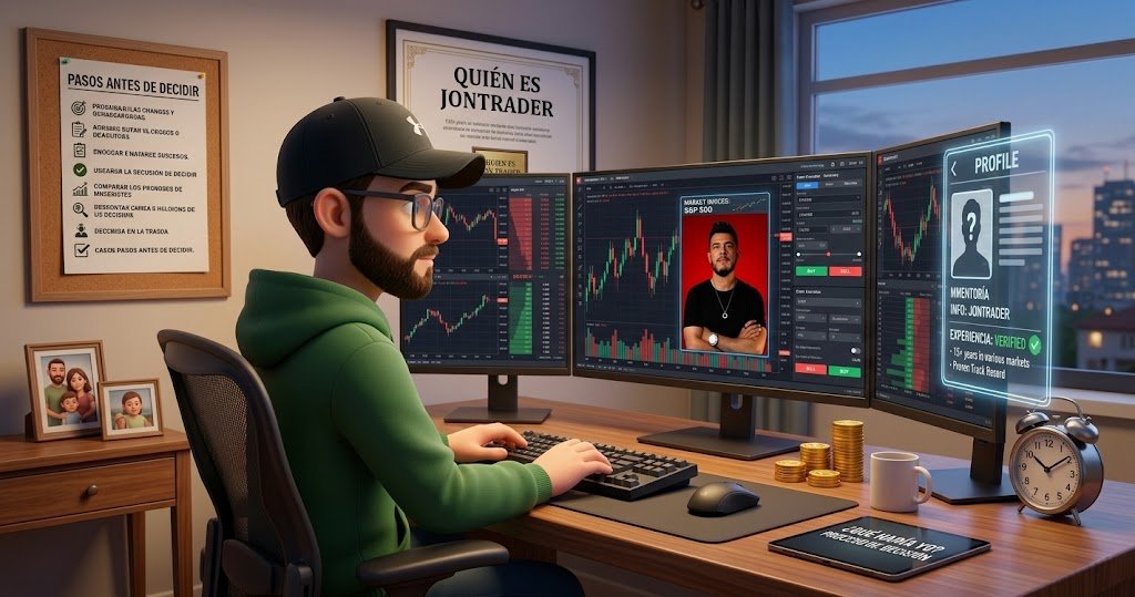 Dani comprobando quién está detrás de la mentoría SwingTraders de Jontrader