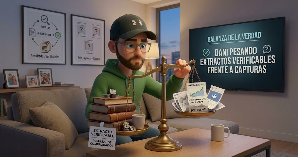 Dani comparando resultados verificables con capturas de pantalla